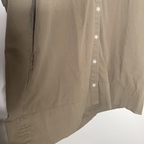 Everlane Cotton Green Button Up Dress Size 12 - Picture 3 of 10